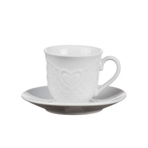 Q.TA' 1 TAZZINA CAFFE CUORI C/PIATTINO 6