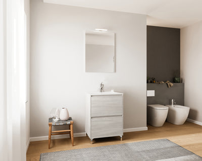 MOBILE BAGNO LISBONA 2 ANTE 60 ROVERE GRIGIO