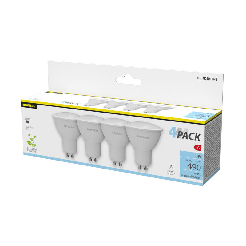 Q.TA' 1 NOVA LAMPADINA LED SPOT GU10 6W 490LM 4000K 4