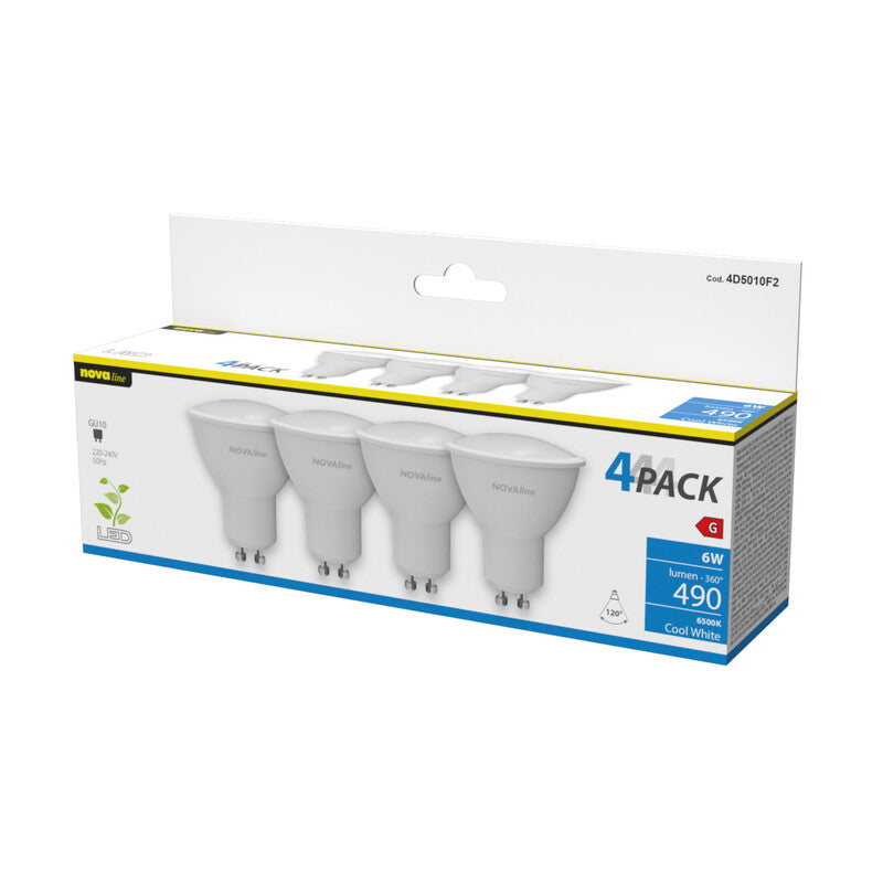 Q.TA' 1 NOVA LAMPADINA LED SPOT GU10 6W 490LM 6500K 4
