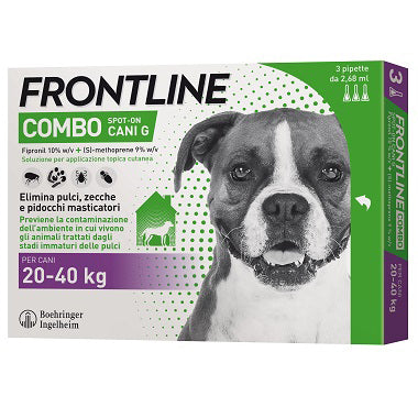 FRONTLINE COMBO 20-40 KG CANI GRANDI 3 PIPETTE