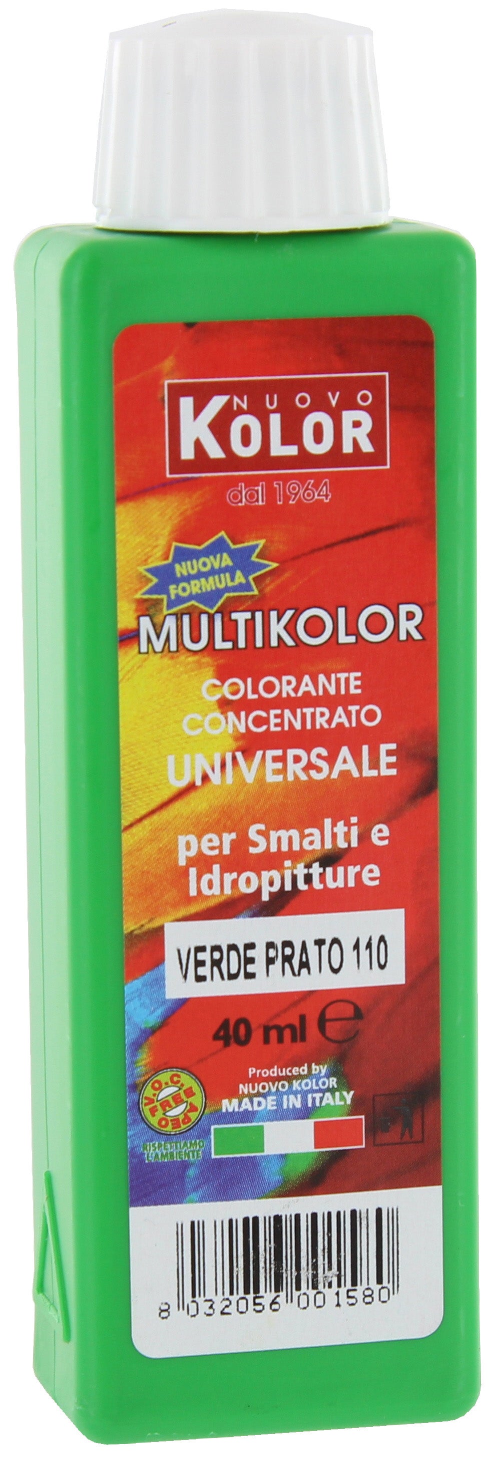 Q.TA'. 12 COLORANTE UNIVERSALE 40 ML VERDE OSSIDO 110RL