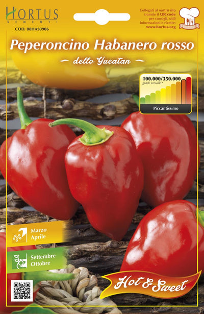 Q.TA'. 10 SEMI ORTO PEPERONCINO HABANERO ROSSO