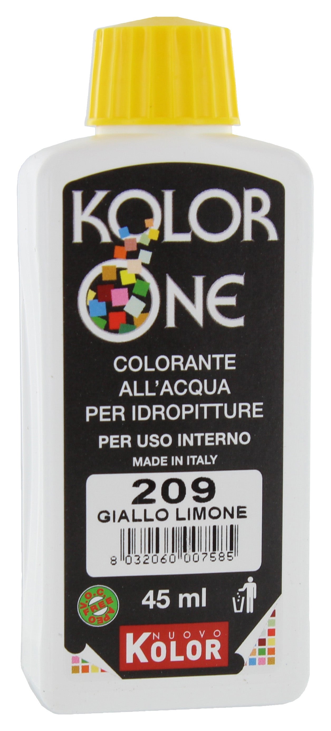 Q.TA'. 12 COLORANTE KOLOR ONE 45 ML GIALLO LIMONE 209