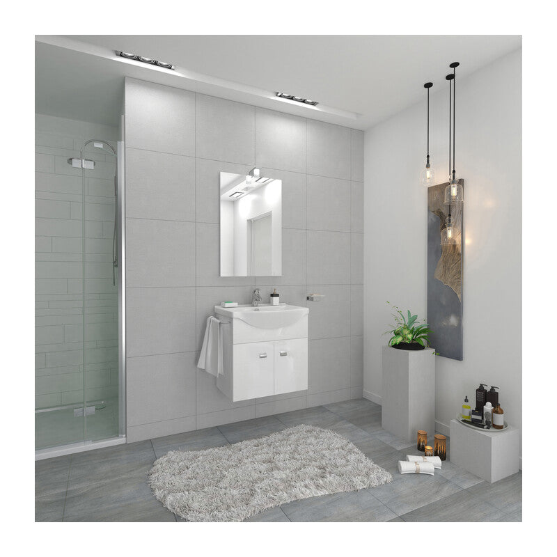 Q.TA' 1 MOBILE BAGNO EMMA 58 SOSP C/SPECCHIO BIANCO