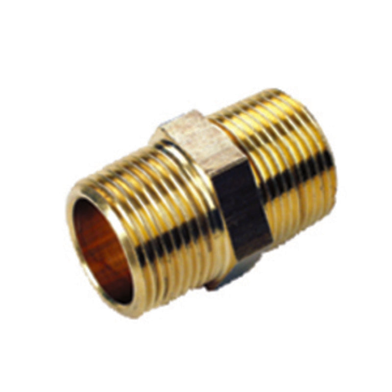 Q.TA' 10 IDRAULICA-VITE DOPPIA 280 OTTONE GIALLO D 3/8 NIPPLO