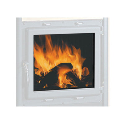 Q.TA' 1 R VETRO P/STUFA ROSSELLA 348X315X4 MM