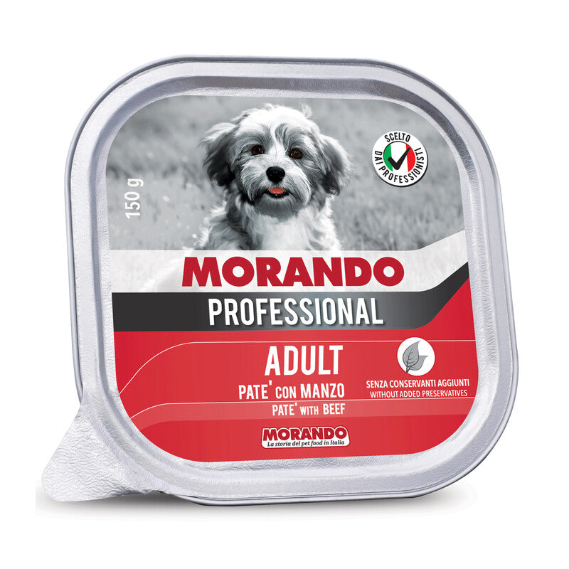 Q.TA' 22 CIBO CANE MORANDO VSC 150G PATE MANZO