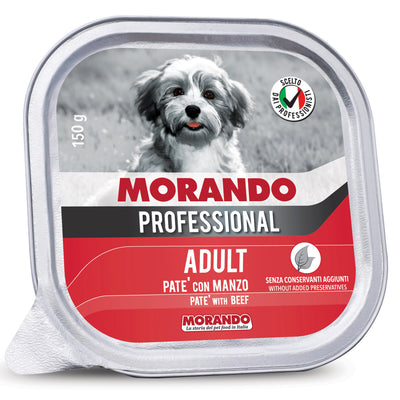 Q.TA'. 22 CIBO CANE MORANDO VSC 150 G PATE MANZO