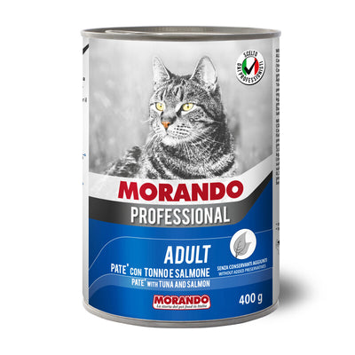 Q.TA' 24 CIBO GATTO MORANDO LATT 400 G PAT TONNO SALMON