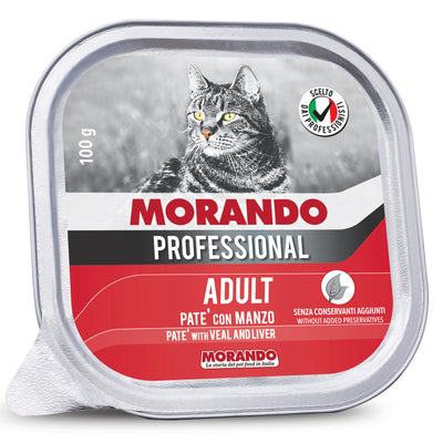 Q.TA'. 32 CIBO GATTO MORANDO VSC 100 G PATE MANZO