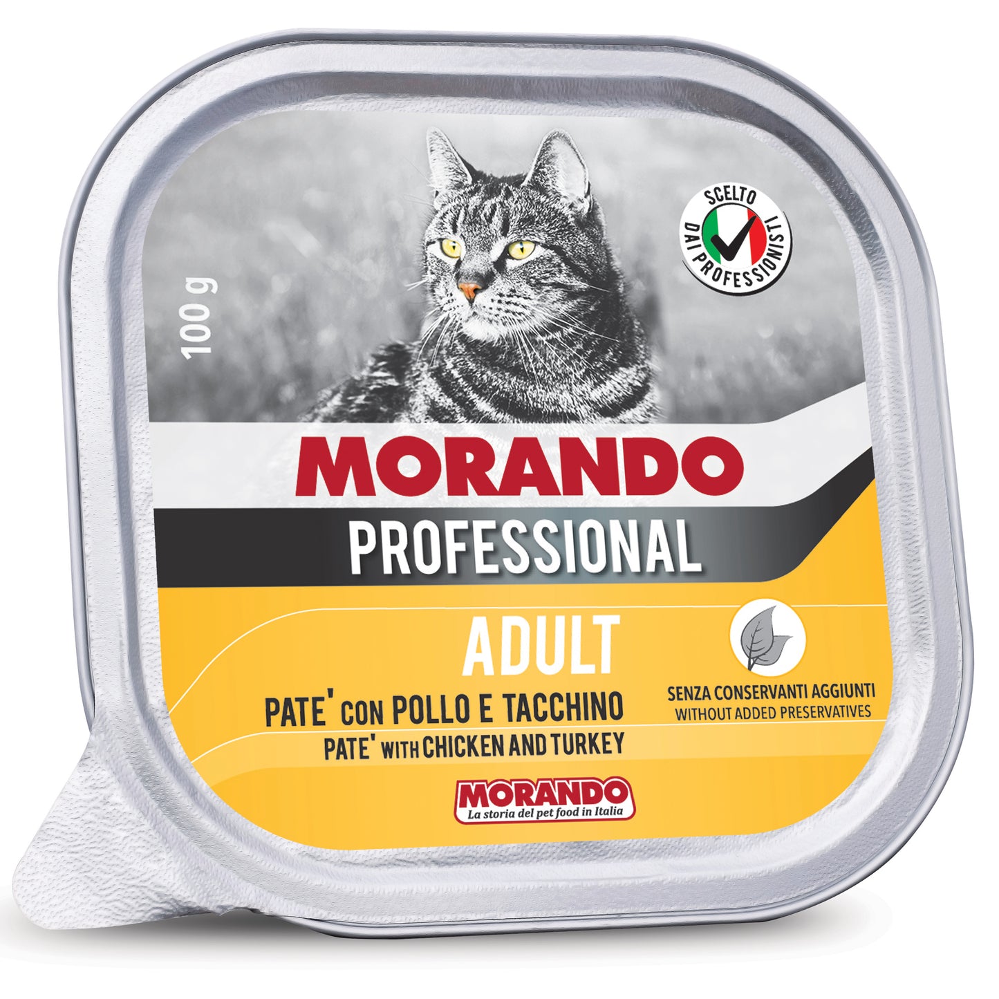 Q.TA'. 32 CIBO GATTO MORANDO VSC 100 G PATE POLLO TACCHIN