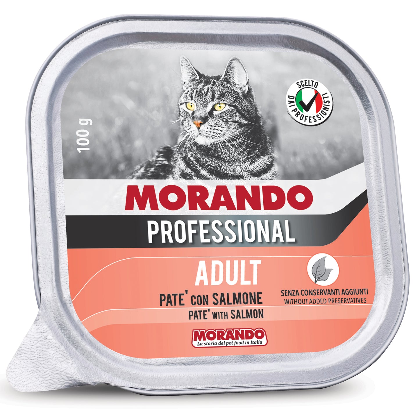 Q.TA'. 32 CIBO GATTO MORANDO VSC 100 G PATE SALMONE