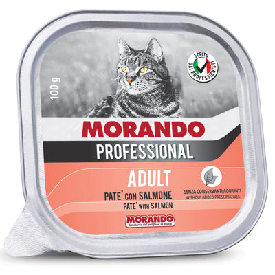 Q.TA'. 32 CIBO GATTO MORANDO VSC 100 G PATE SALMONE