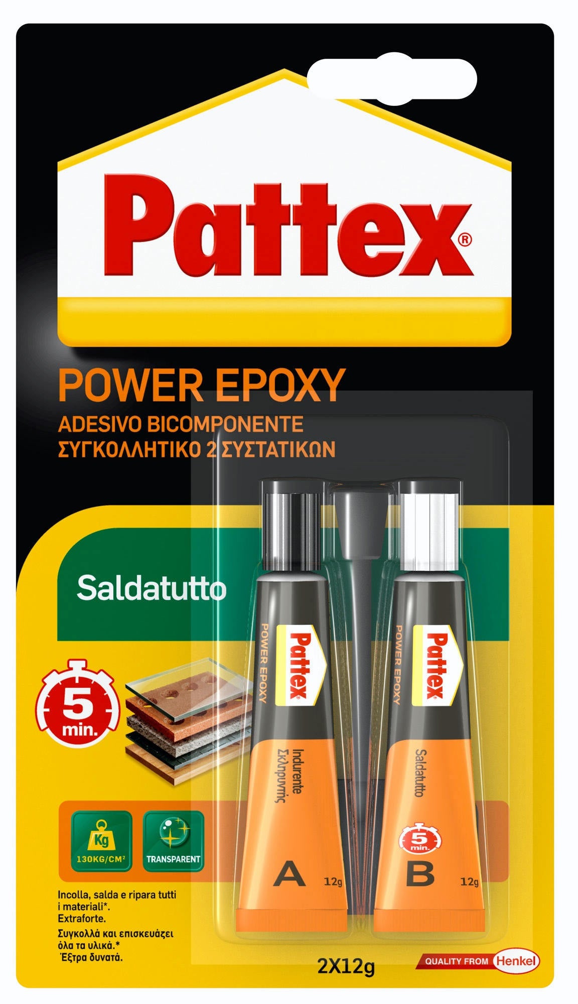 Q.TA'. 6 PATTEX POWER EPOXY SALDATUTTO BICOMPONENTE 24 G