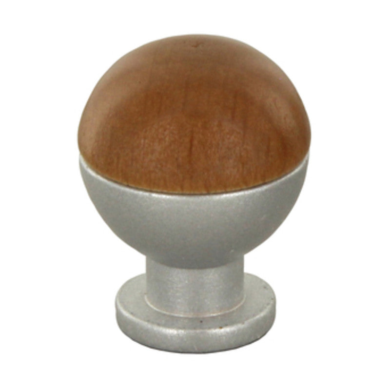 Q.TA' 25 POMOLO SFERICO LEGNO OTT 735B D 18 MM NOCE CH