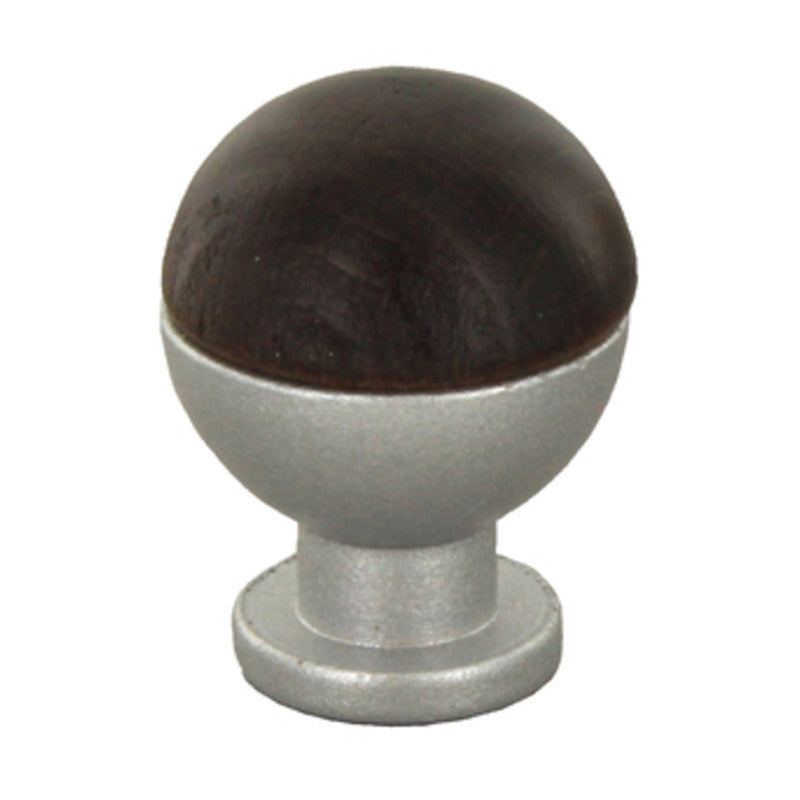 Q.TA' 25 POMOLO SFERICO LEGNO OTT 735B D 18 MM NOCE SCU