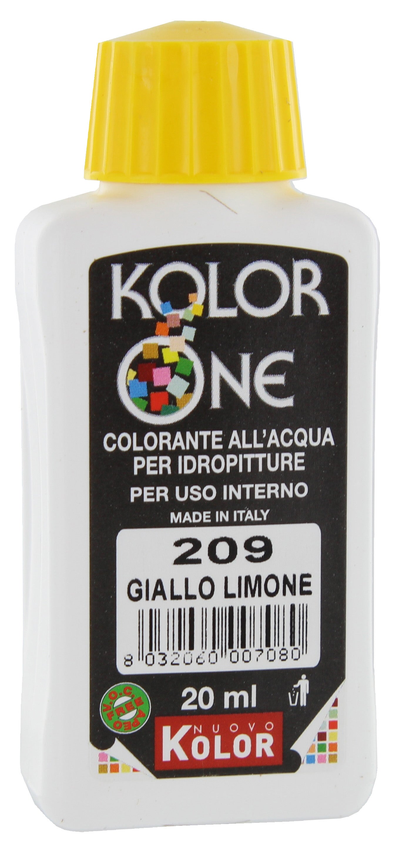 Q.TA'. 12 COLORANTE KOLOR ONE 20 ML GIALLO LIMONE 209