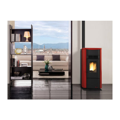 Q.TA' 1 STUFA PELLET CANALIZ 7.5 KW GIUSY PLUS EVO2.0 BORDEAUX