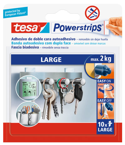 Q.TA'. 15 FASCIA BIADESIVA FORTE TESA POWERSTRIPS 10 Q.TA