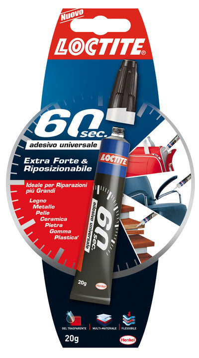 Q.TA'. 12 LOCTITE ADESIVO UNIVERSALE 60 SECONDI 20 G