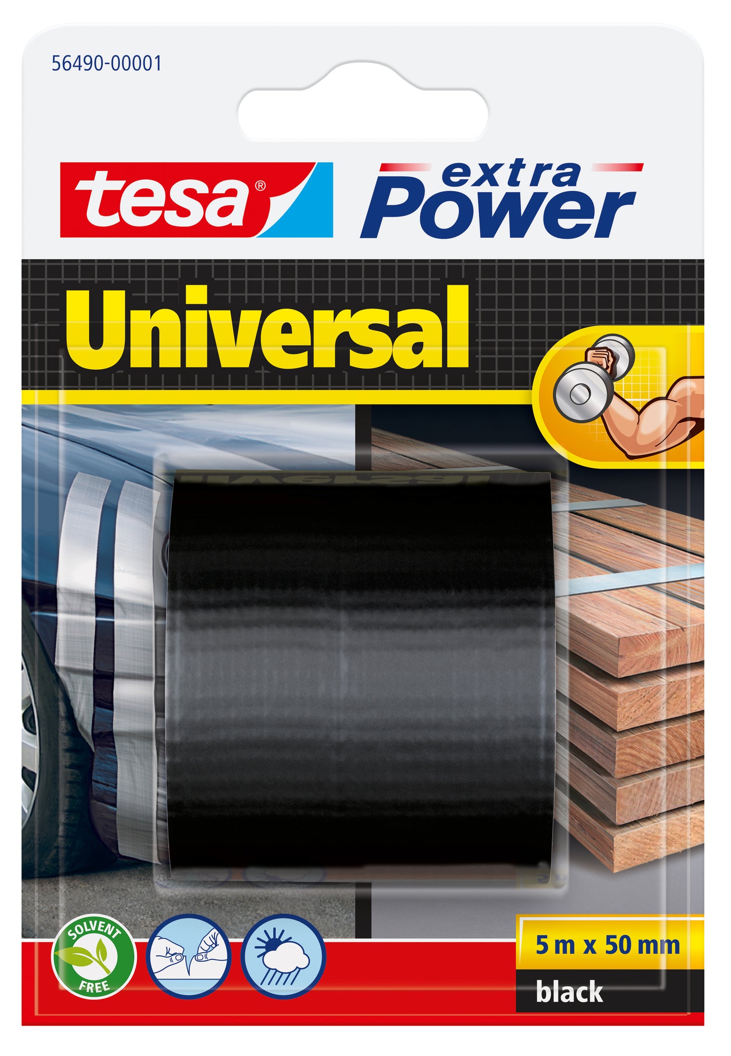 Q.TA'. 4 NASTRO AMERICANO EXTRA POWER 50MMX 5M NERO