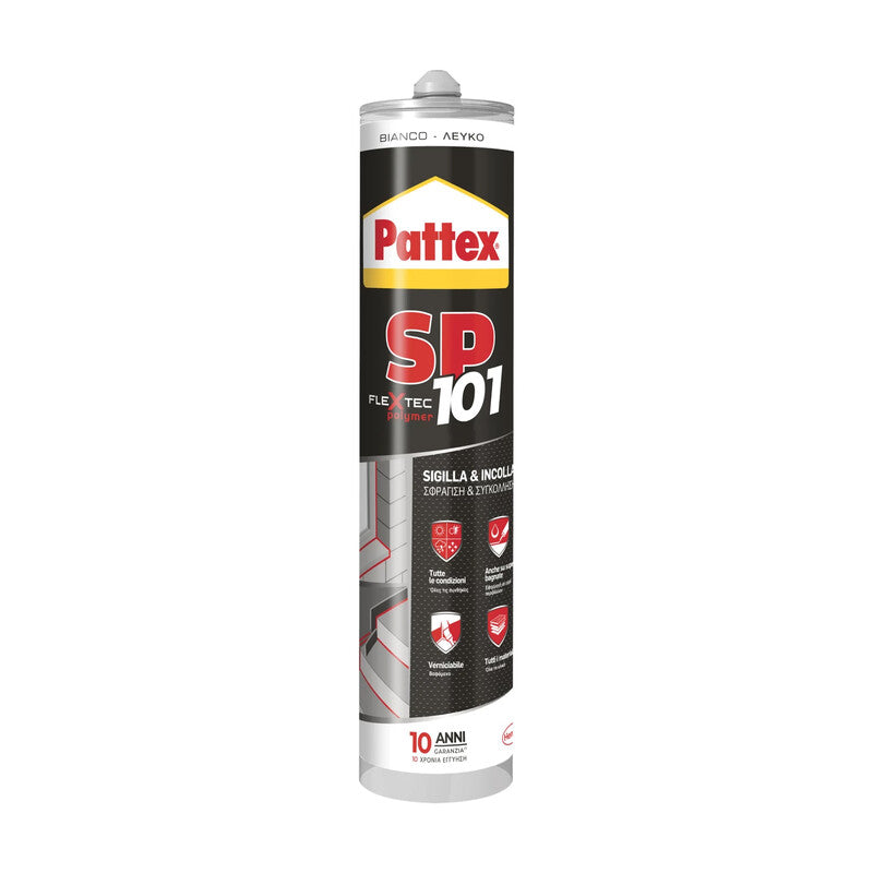 Q.TA' 12 PATTEX SILICONE SP101 BIANCO 280 ML CARTUC.