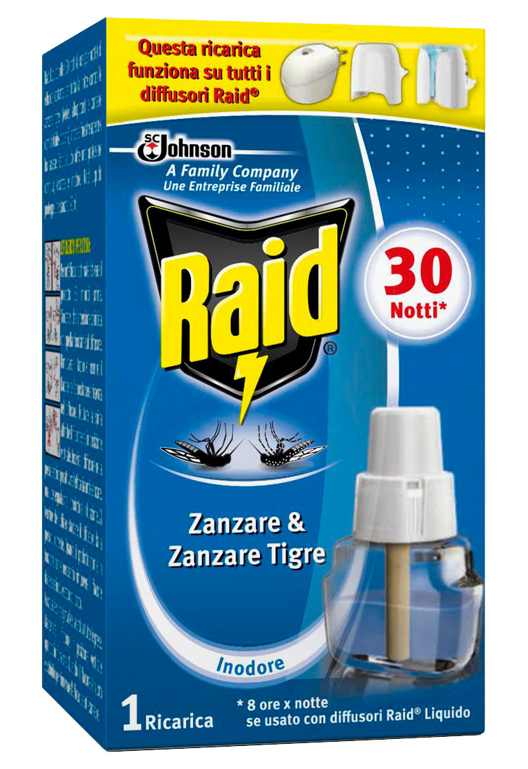 Q.TA'. 24 ANTIZANZARE RAID RICARICA LIQUIDA 30 NOTTI