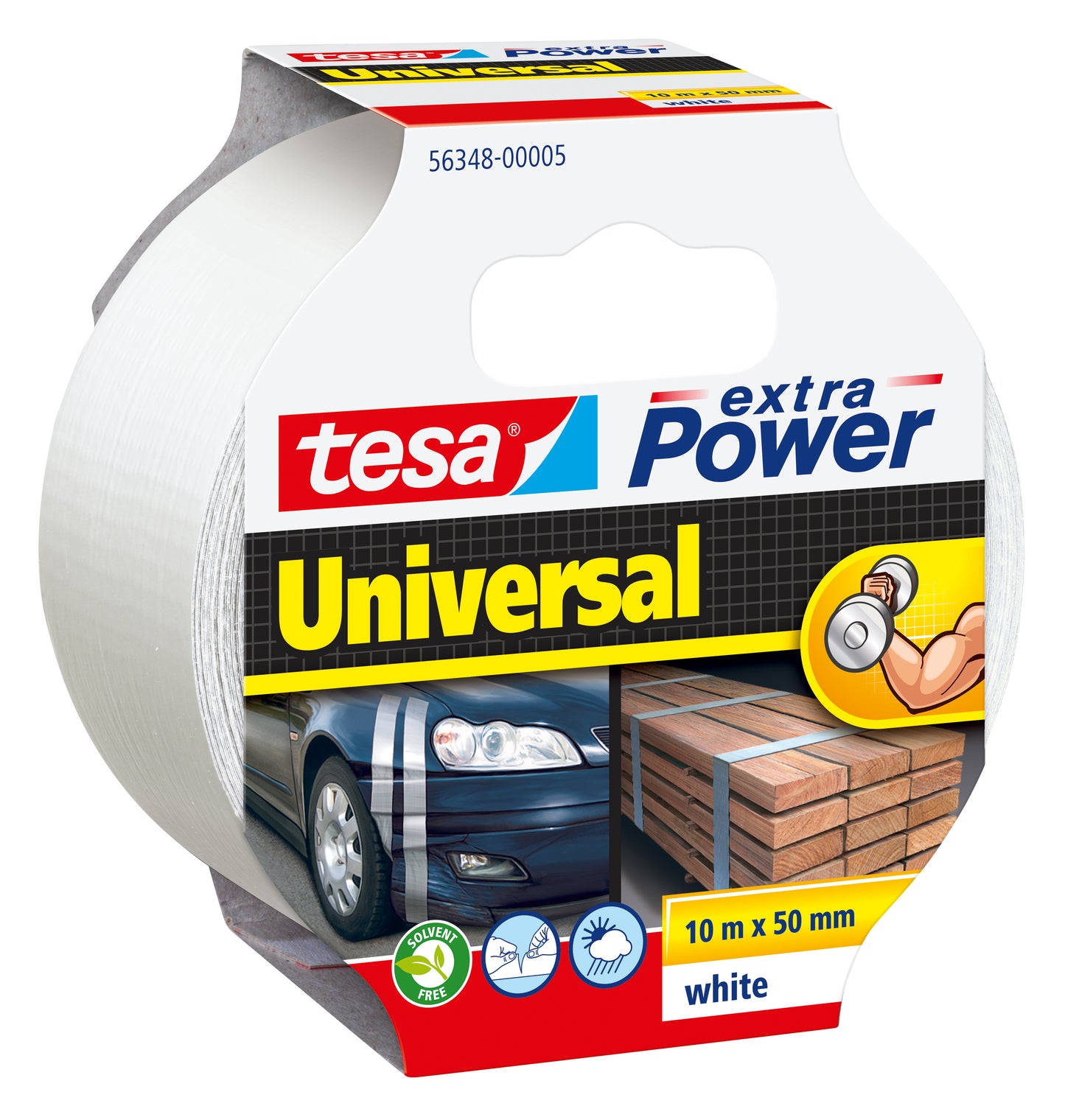 Q.TA'. 6 NASTRO AMERICANO EXTRA POWER 50MMX10M BIANCO