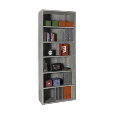 Q.TA' 1 PRATICO LIBRERIA 35,7X81,6XH217 CM CEMENTO