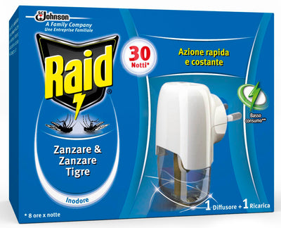 Q.TA'. 12 ANTIZANZARE RAID ELETTROEM E LIQUIDO 30 NOTTI