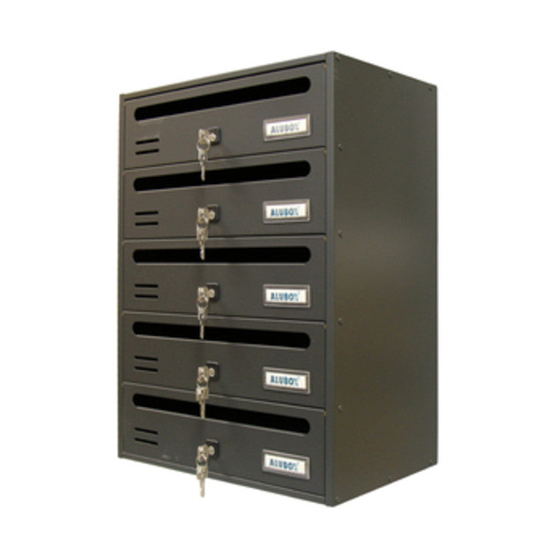 Q.TA' 1 CASSETTA POSTALE ALUBOX CUBO/R 5 38,5X25X53 GR GHISA