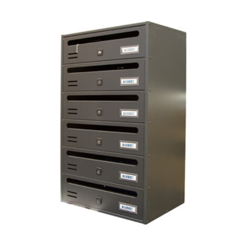 Q.TA' 1 CASSETTA POSTALE ALUBOX CUBO/R 6 38,5X25X63 GR GHISA