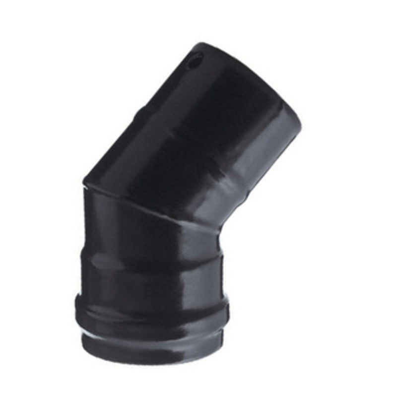 Q.TA' 1 GOMITO P/STUFA A PELLET 45 ATTACCO MF D 10 CM NERO OPACO