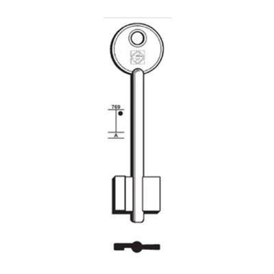 Q.TA' 5 SILCA 5ID9 CHIAVE DOPPIA MAPPA OTTONE