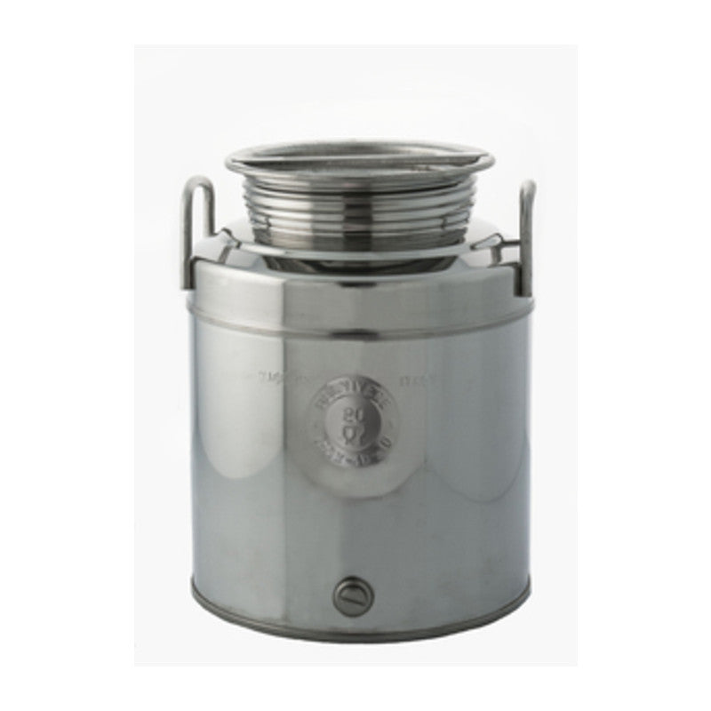 Q.TA' 1 FUSTO OLIO ACCIAIO INOX AISI 304 20 L AGGRAFFATO