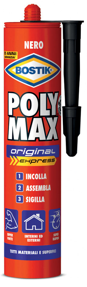 Q.TA' 1 BOSTIK POLYMAX ORIGINAL 425 G NERO CARTUCCIA