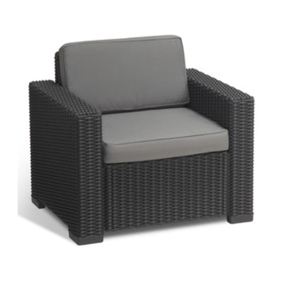 Q.TA' 2 CALIFORNIA POLTRONA CON CUSCINI GRAFITE