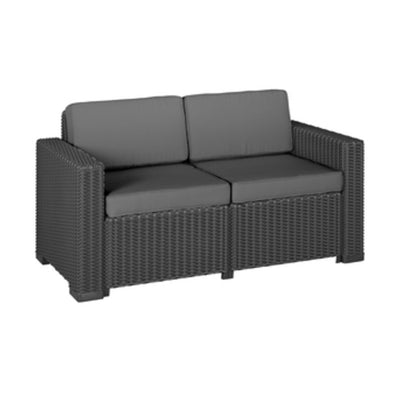 Q.TA' 1 CALIFORNIA DIVANO 2 POSTI C/CUSCINI GRAFITE