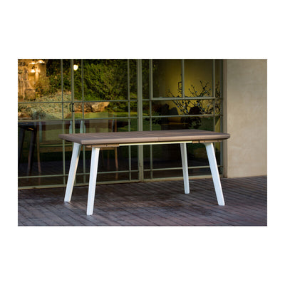 Q.TA' 1 TAVOLO HARMONY ESTENSIBILE 160/240X100X74 CM BIANCO/CAPPUCCINO