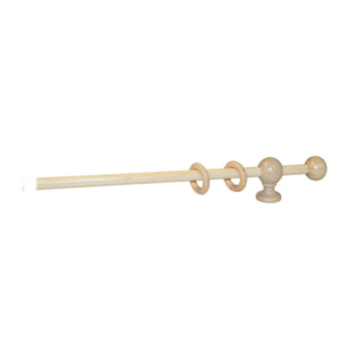 Q.TA' 1 BASTONE LEGNO A STRAPPO D 11 NATURALE 120CM C/SUPP.