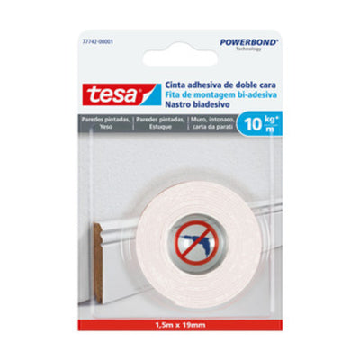Q.TA' 10 NASTRO BIADESIVO TESA POWERBOND INTONACO 19MMX1,5M