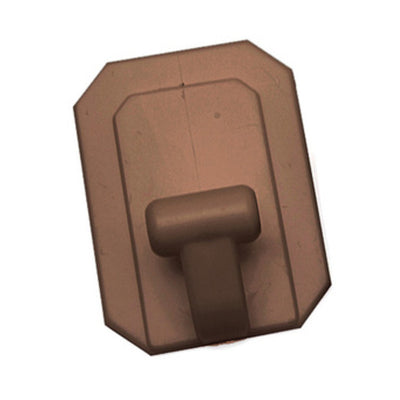 Q.TA' 5 BL GANCIO ADESIVO GIGANTE PLAST MARRONE 2