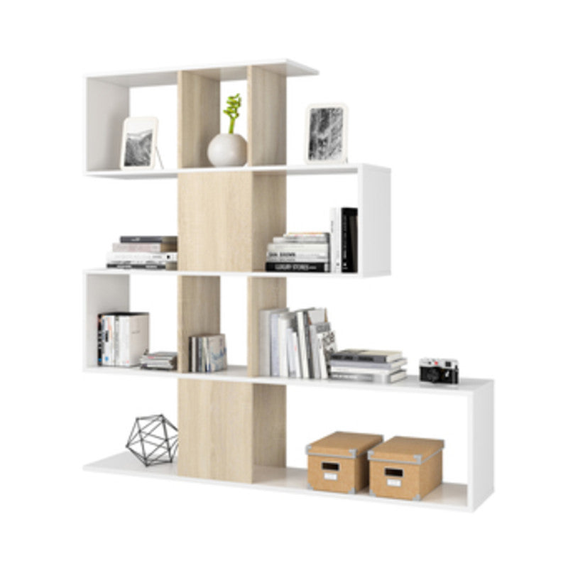 Q.TA' 1 KIT LIBRERIA ZIG ZAG 145X28X145 BIANCO CANADIAN