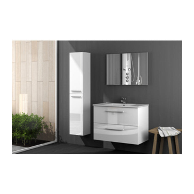 Q.TA' 1 KIT COLONNA BAGNO ARUBA 2 ANTE SOSP. BIANCO