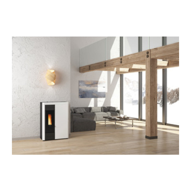 Q.TA' 1 TERMOSTUFA PELLET ERM/SLIM 14,5KW VIRNA IDRO BIANCO