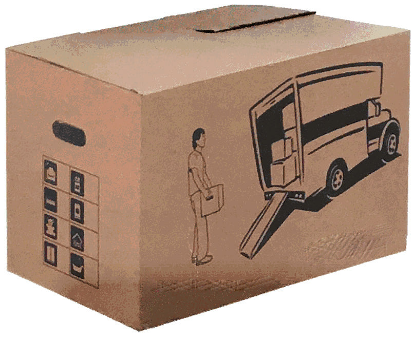 Q.TA'. 10 SCATOLA CARTONE AVANA L CM.43X36X26H