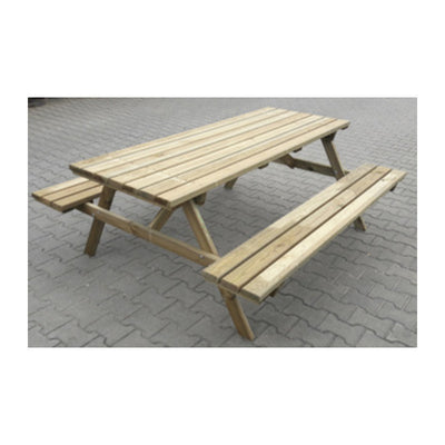Q.TA' 1 SET BIRRERIA PICNIC LEGNO IMPREGN 180X160XH71CM