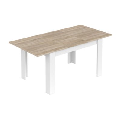 Q.TA' 1 KIT TAVOLO KENDRA 140/190X90XH78CM ROVERE BIANCO