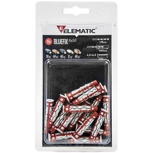 Q.TA'. 10 ELEMATIC BLISTER TASSELLO BLUEFIX 6X35 VITE 15+15 Q.TA